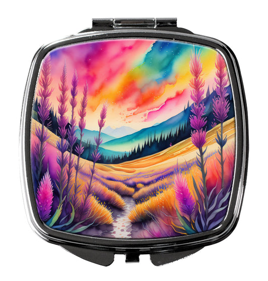 Colorful Liatris Compact Mirror-0