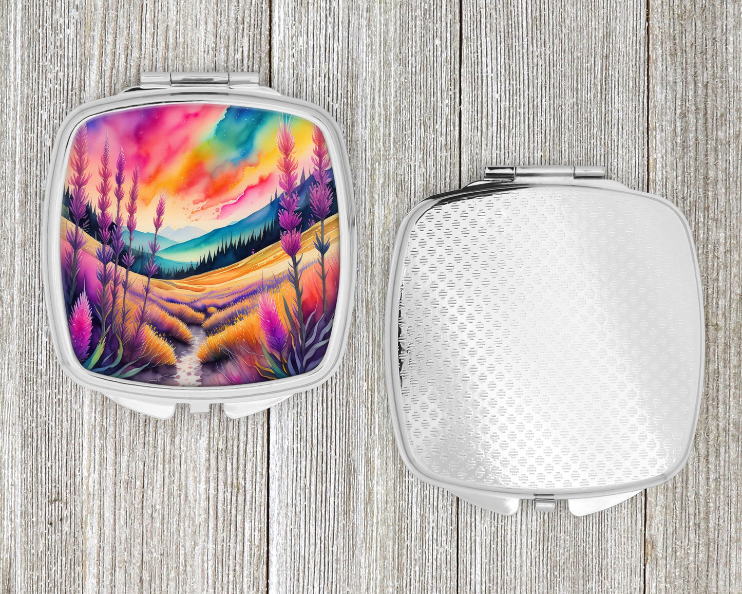 Colorful Liatris Compact Mirror-3