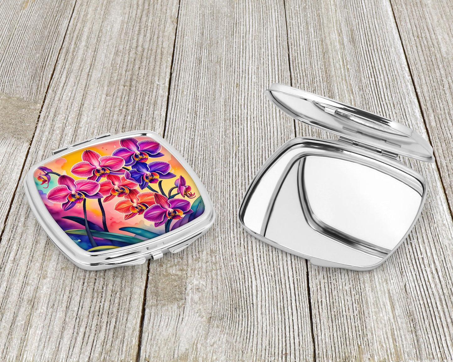 Colorful Orchids Compact Mirror-2