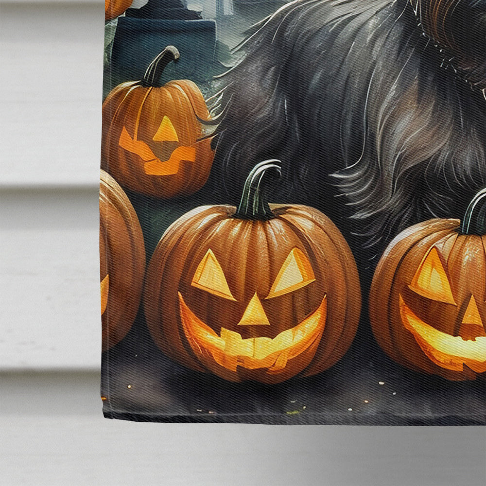 Cairn Terrier Spooky Halloween House Flag-3