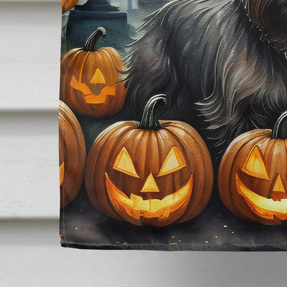 Cairn Terrier Spooky Halloween House Flag-3
