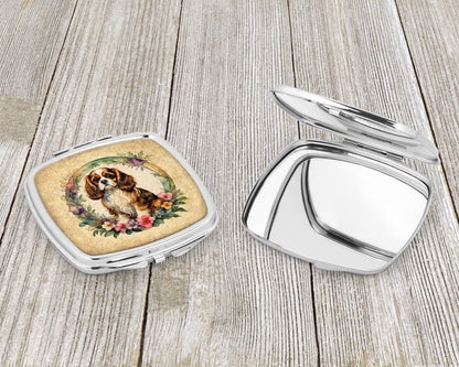 Cavalier Spaniel and Flowers Compact Mirror-2