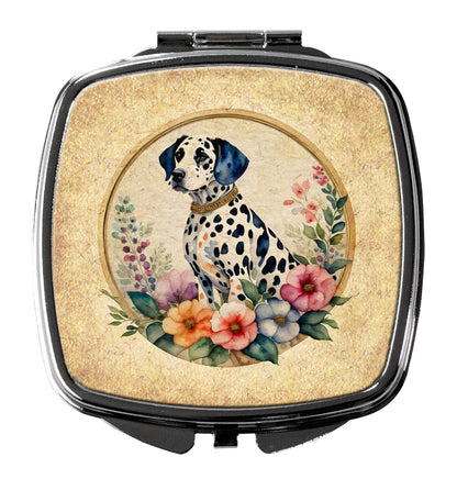 Dalmatian and Flowers Compact Mirror-0
