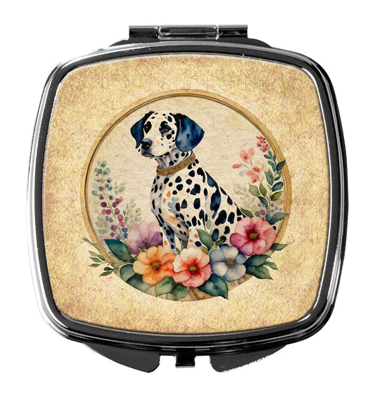 Dalmatian and Flowers Compact Mirror-0