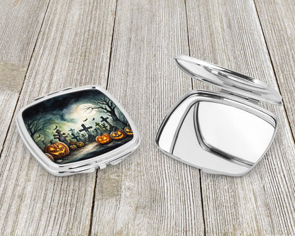 Graveyard Spooky Halloween Compact Mirror-2