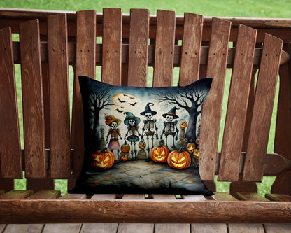 Calacas Skeletons Spooky Halloween Throw Pillow-1