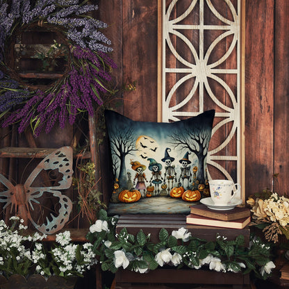 Calacas Skeletons Spooky Halloween Throw Pillow-4