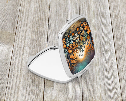 Calaveras Sugar Skulls Spooky Halloween Compact Mirror-1