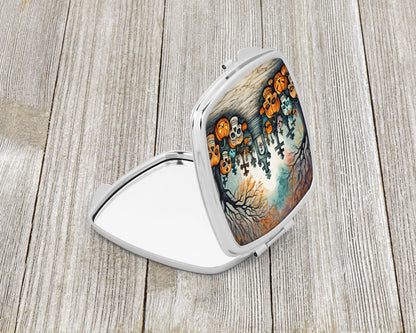 Calaveras Sugar Skulls Spooky Halloween Compact Mirror-1