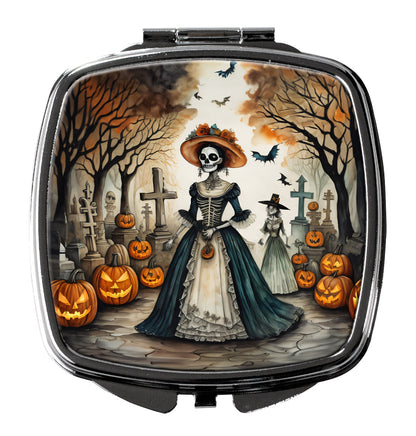 La Catrina Skeleton Spooky Halloween Compact Mirror-0