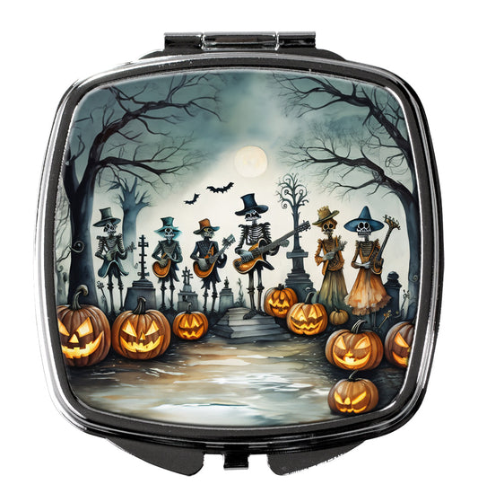 Mariachi Skeleton Band Spooky Halloween Compact Mirror-0