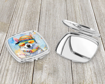 Alaskan Klee Kai Hippie Dawg Compact Mirror-2