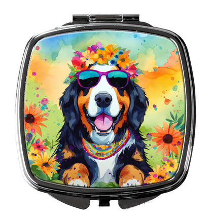 Bernese Mountain Dog Hippie Dawg Compact Mirror-0