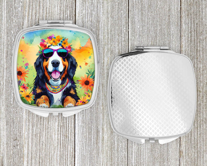 Bernese Mountain Dog Hippie Dawg Compact Mirror-3