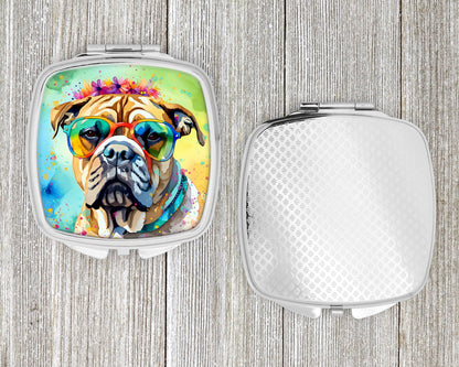 Bullmastiff Hippie Dawg Compact Mirror-3