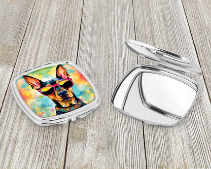 Doberman Pinscher Hippie Dawg Compact Mirror-2