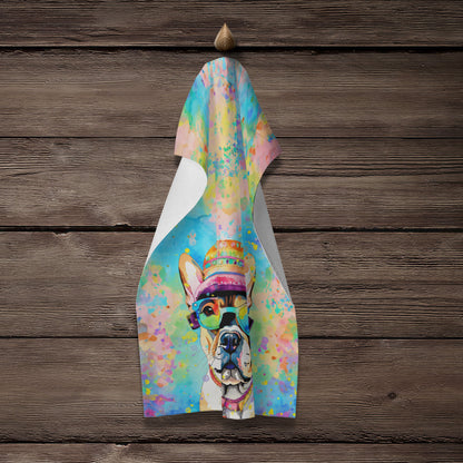 French Bulldog Hippie Dawg Kitchen Towel-3