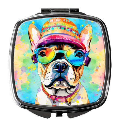 French Bulldog Hippie Dawg Compact Mirror-0
