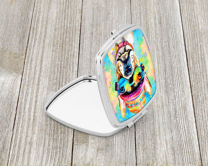 French Bulldog Hippie Dawg Compact Mirror-1