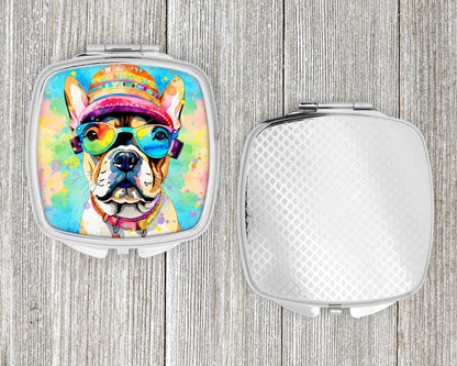 French Bulldog Hippie Dawg Compact Mirror-3