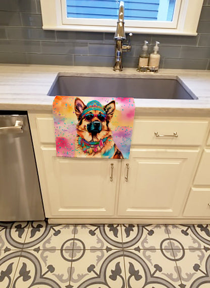 German Shepherd Hippie Dawg Kitchen Towel-1