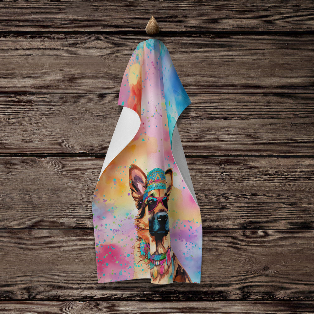 German Shepherd Hippie Dawg Kitchen Towel-3