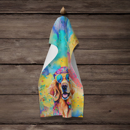 Golden Retriever Hippie Dawg Kitchen Towel-3