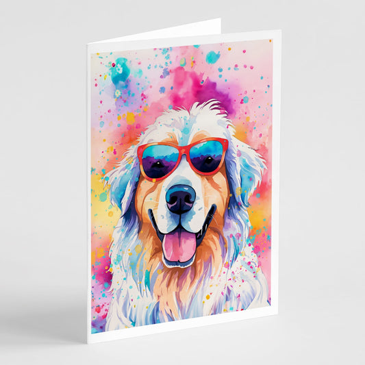 Great Pyrenees Hippie Dawg Greeting Cards Pack of 8-0