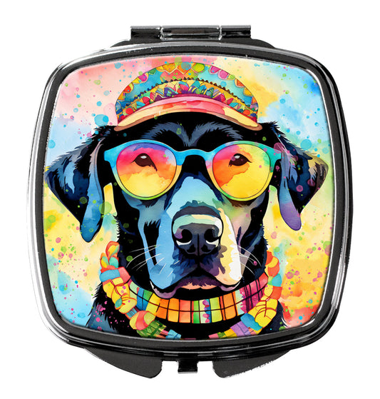 Black Labrador Hippie Dawg Compact Mirror-0