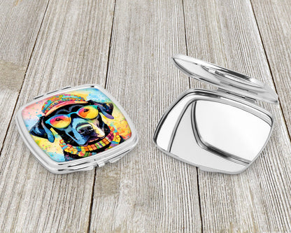 Black Labrador Hippie Dawg Compact Mirror-2