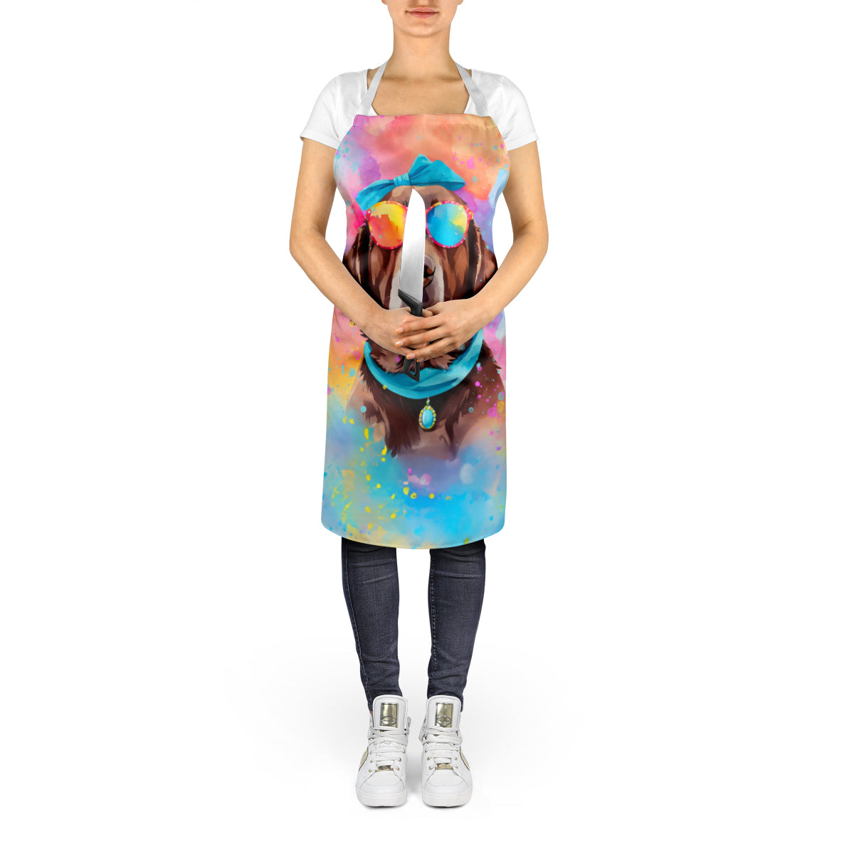 Chocolate Labrador Hippie Dawg Apron-4