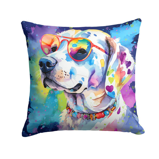 Hippie Dawg Throw Pillow-0