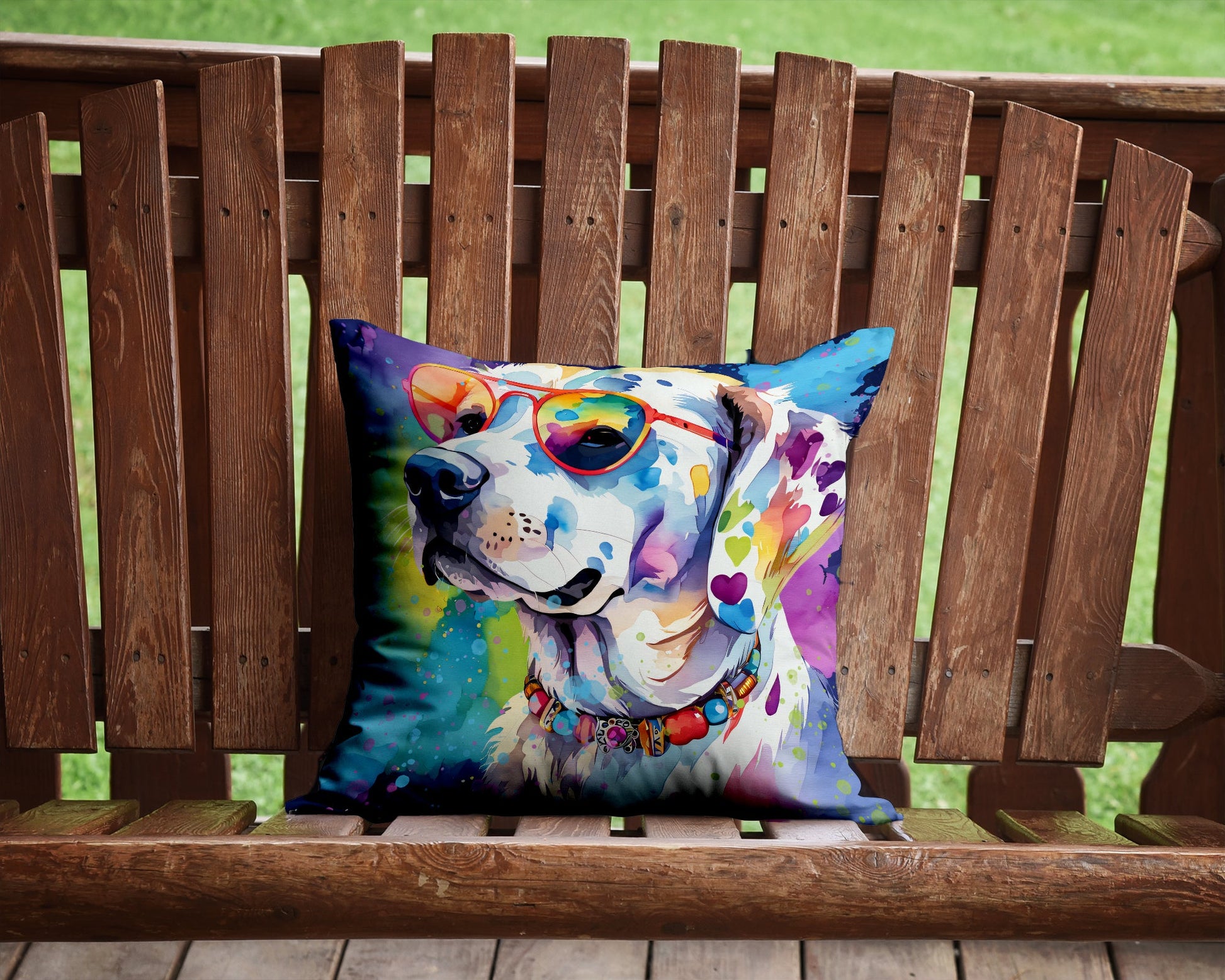 Hippie Dawg Throw Pillow-3