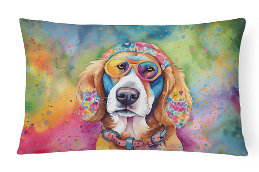 Hippie Dawg Throw Pillow-0