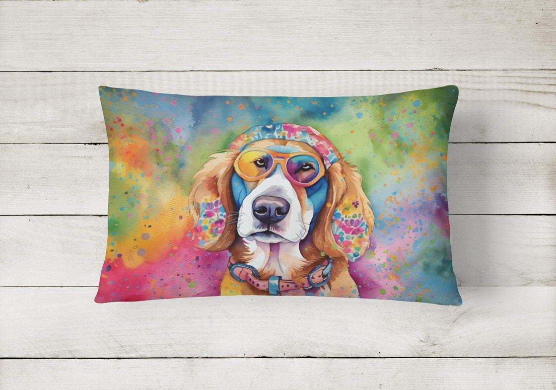 Hippie Dawg Throw Pillow-1