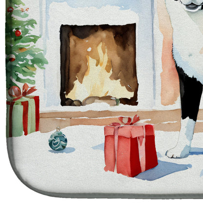 Karelian Bear Dog Cozy Christmas Dish Drying Mat-3