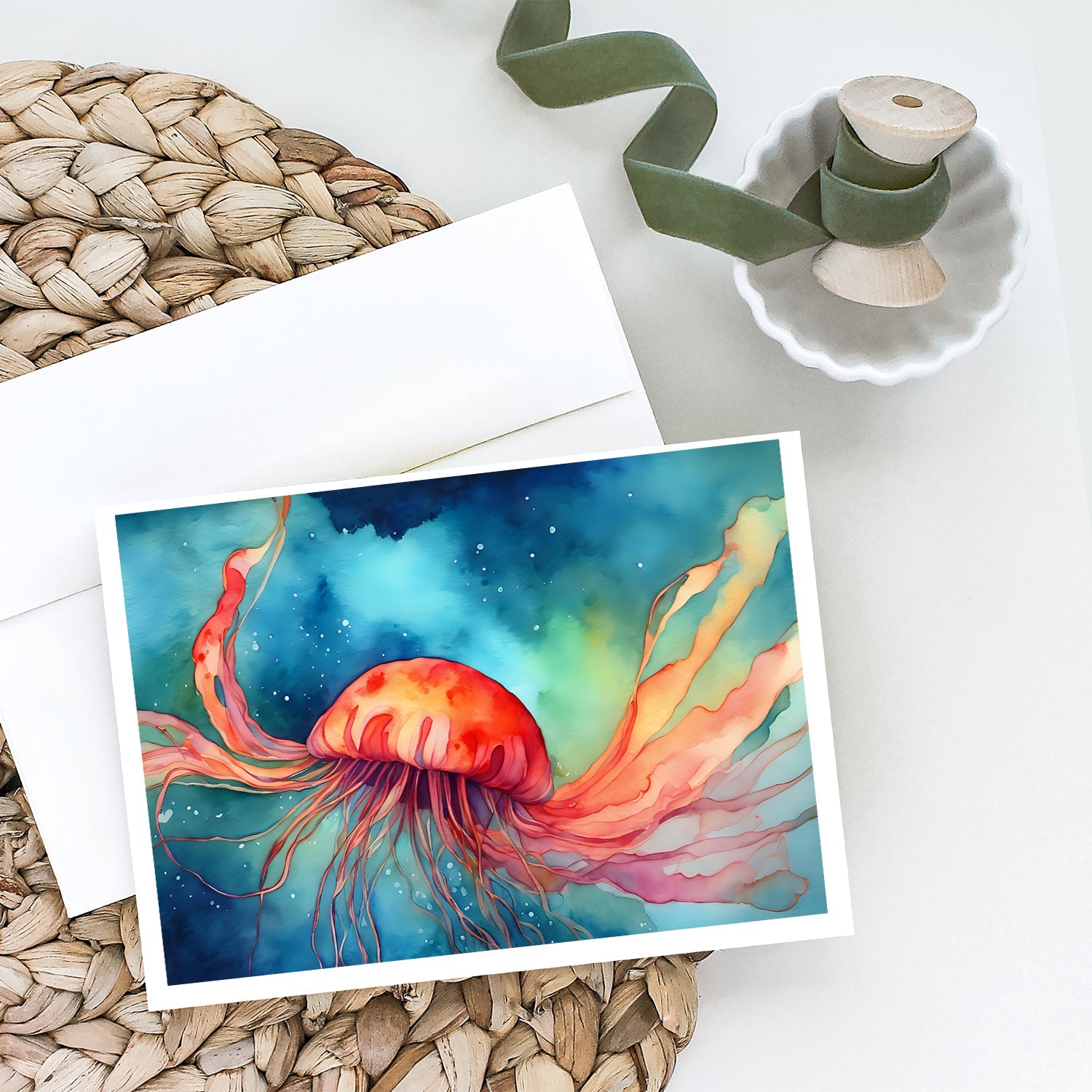 Jellyfish Greeting Cards Pack of 8-1