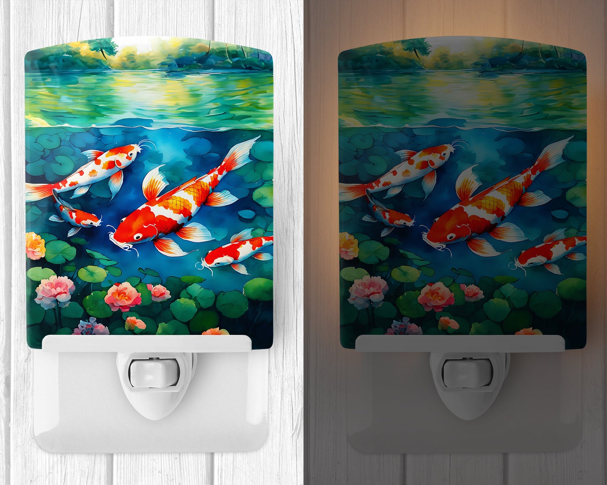 Koi Fish Ceramic Night Light-1