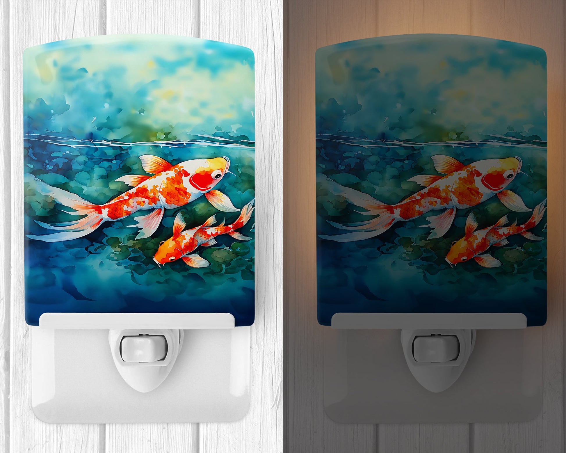 Koi Fish Ceramic Night Light-1