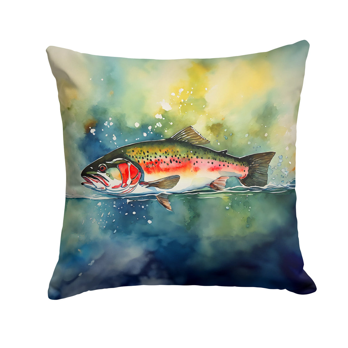 Trout Throw Pillow-0