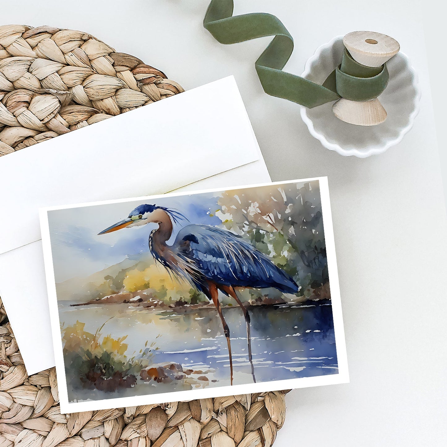 Blue Heron Greeting Cards Pack of 8-1