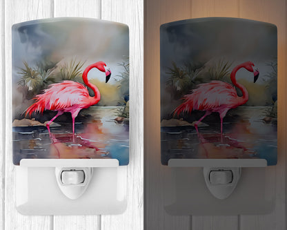 Flamingo Ceramic Night Light-1