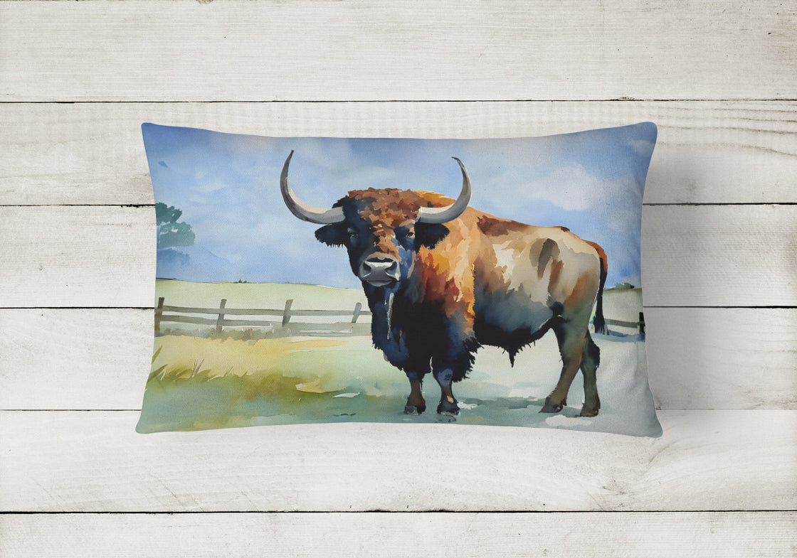 American Bison Throw Pillow-1
