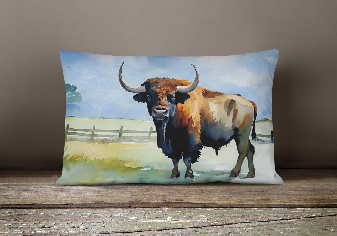 American Bison Throw Pillow-3