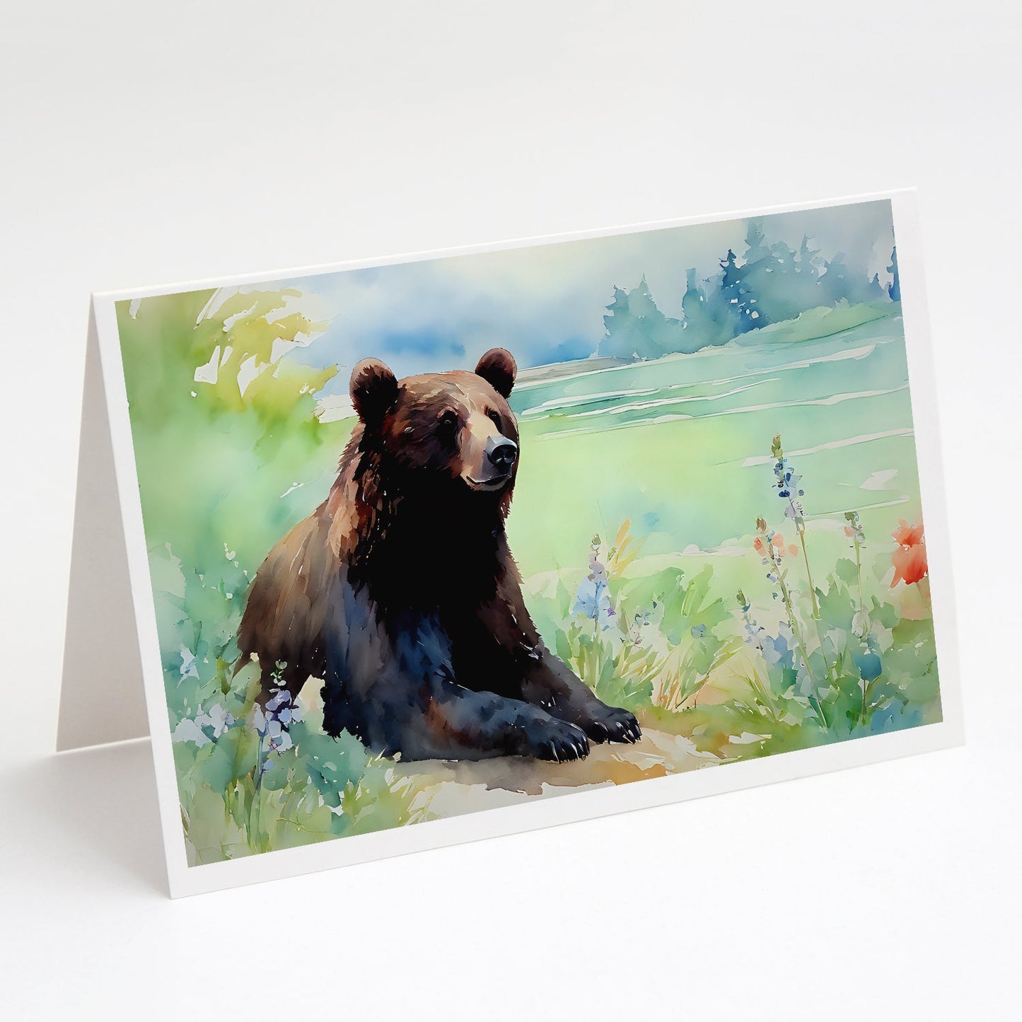 American Black Bear Greeting Cards Pack of 8-0