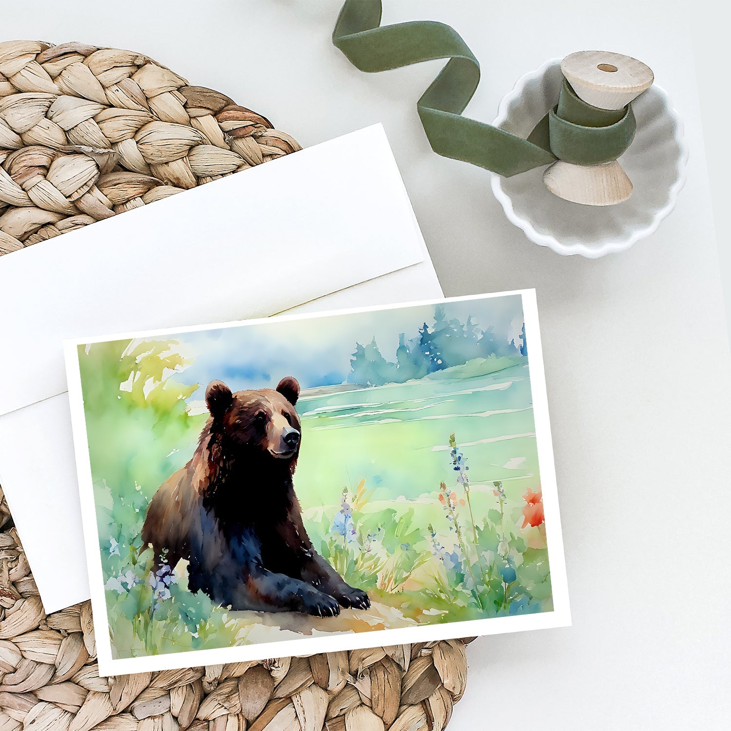 American Black Bear Greeting Cards Pack of 8-1