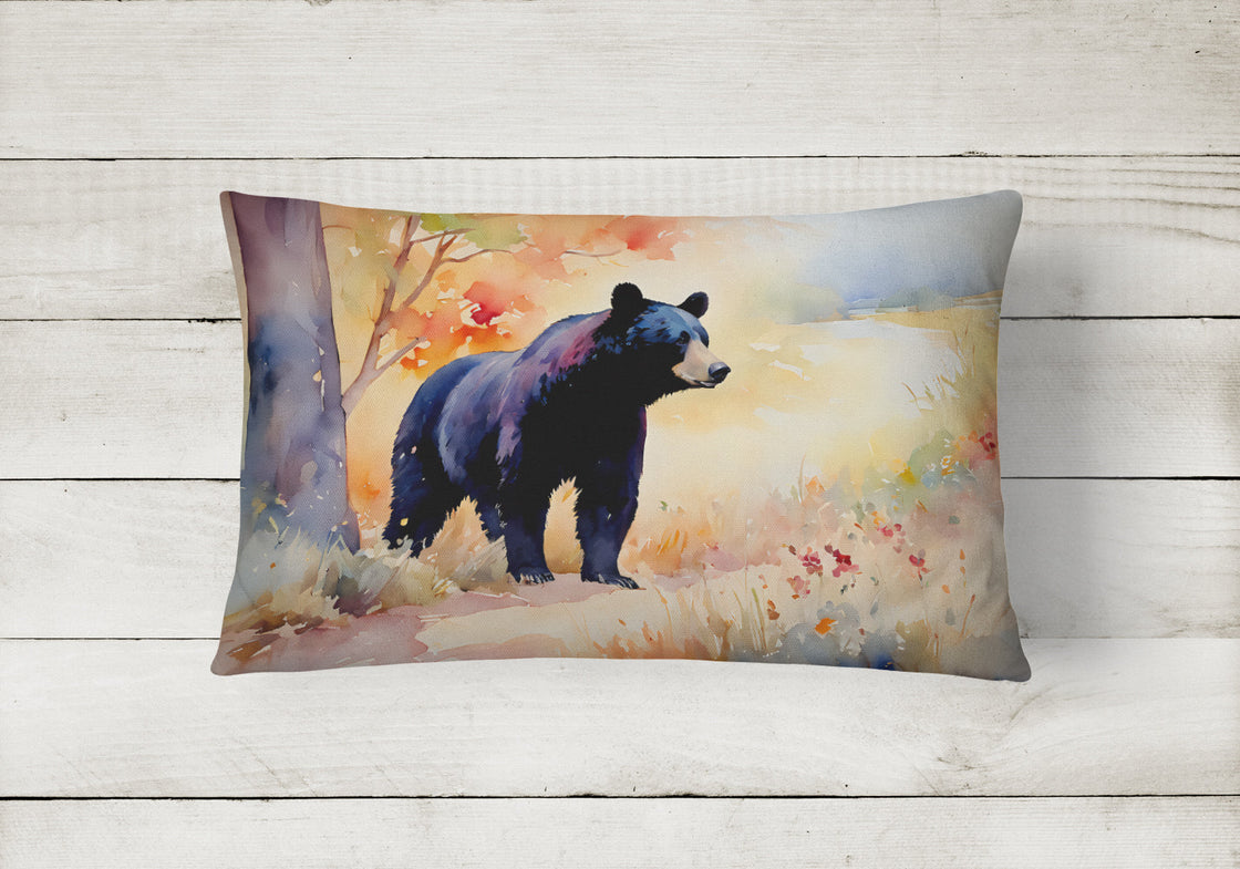 American Black Bear Throw Pillow-1