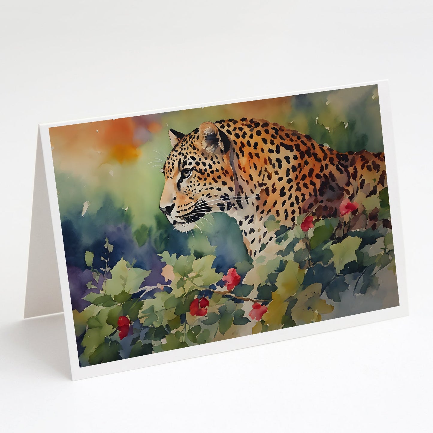 Leopard Greeting Cards Pack of 8-0