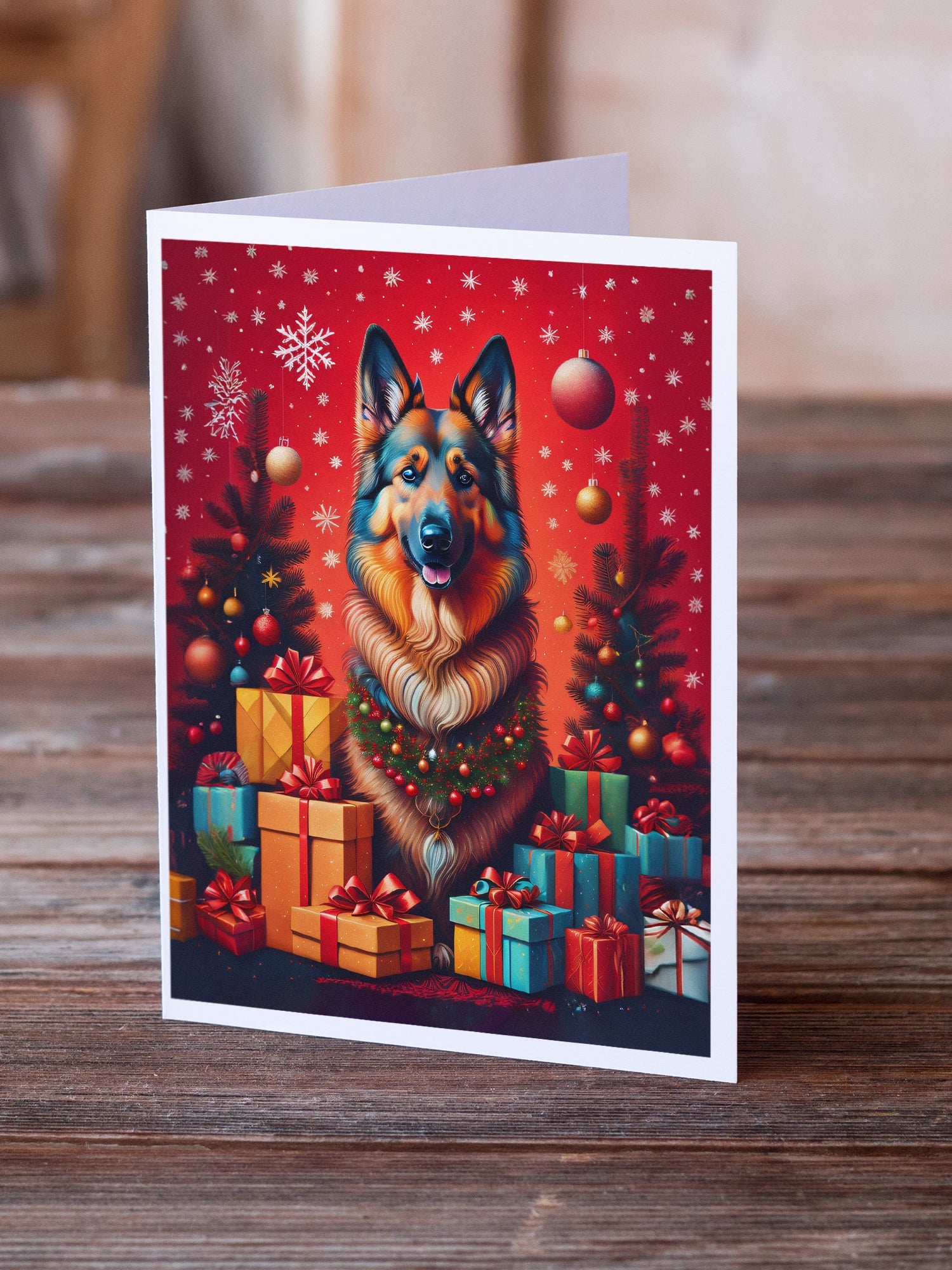 Belgian Tervuren Holiday Christmas Greeting Cards Pack of 8-1