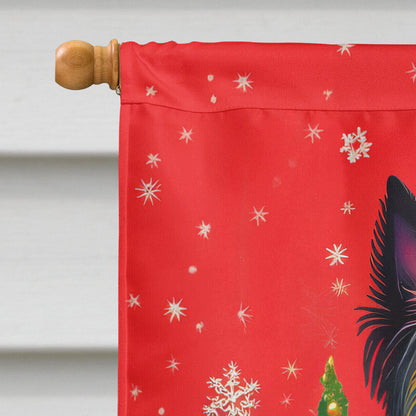 Black Cairn Terrier Holiday Christmas House Flag-2